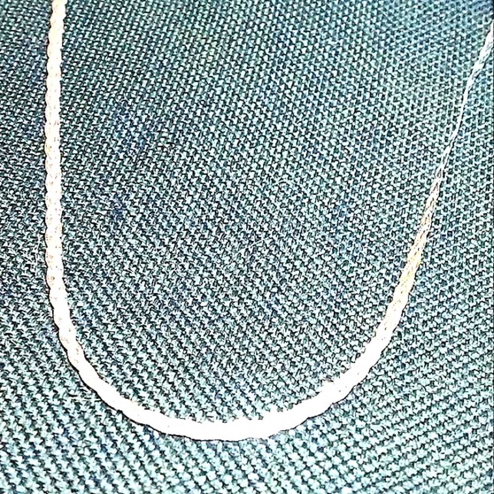 MEN'S-ITALIAN STERLING SILVER *2* SIDED, NECKLACE 18 INCHES.